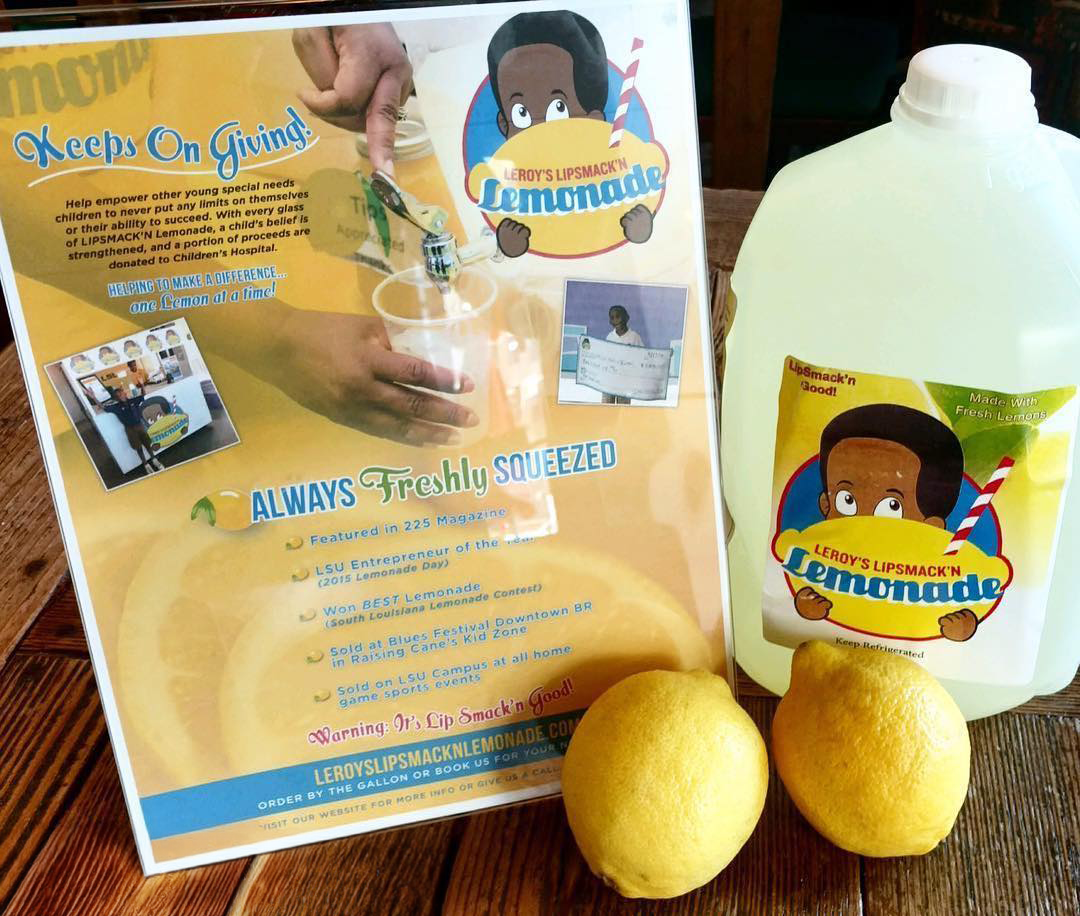 Marketing Material Flyer for Leroy's LipSmack'n Lemonade